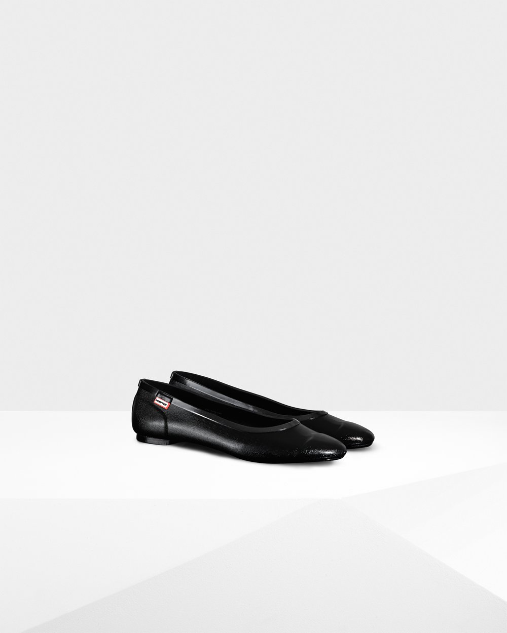 Bailarinas Hunter Feminina Pretas - Original Tour Gloss Flats - 06SOQVNKJ